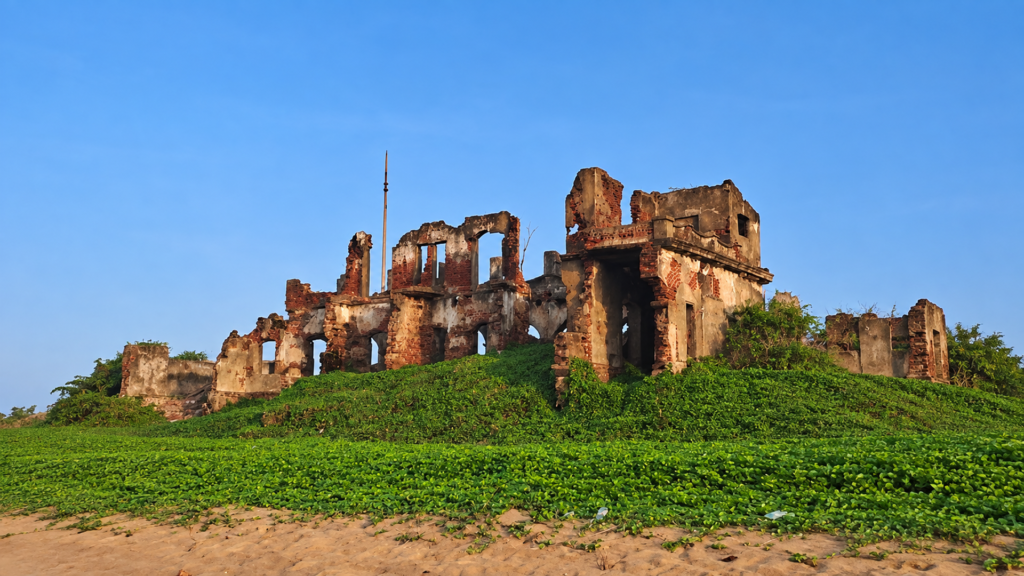 Ruins of the Albert Hotel, a colonial era landmark in Gopalpur