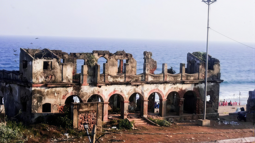 Ruins of the Albert Hotel near Gopalpur's old jetty