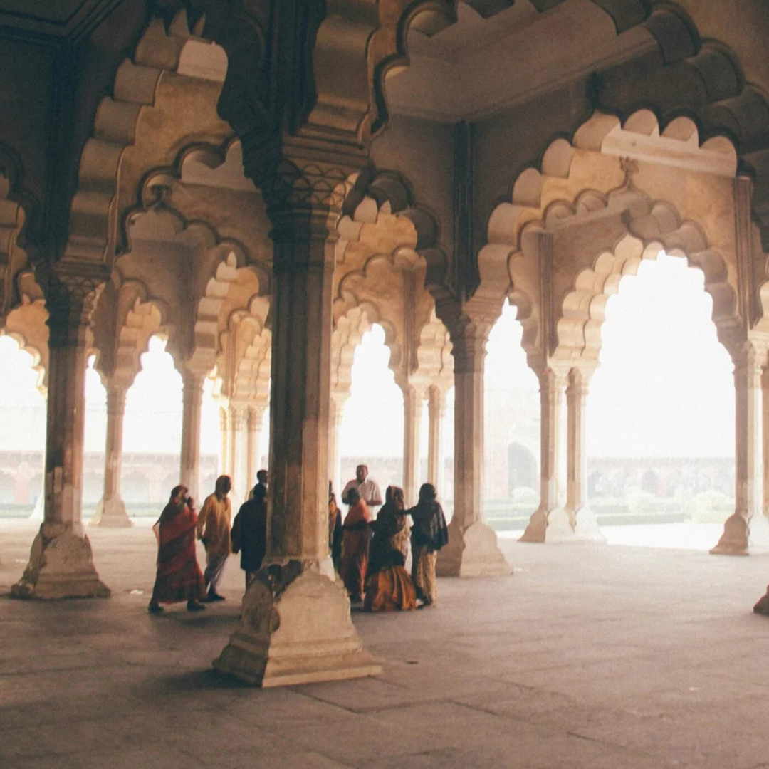 Personalised Tour Packages in India By Immersive Trips 2 Personalised Tour Packages in India - An interior view of a pillared hall within the Agra Fort in Agra, India | Immersive Trips