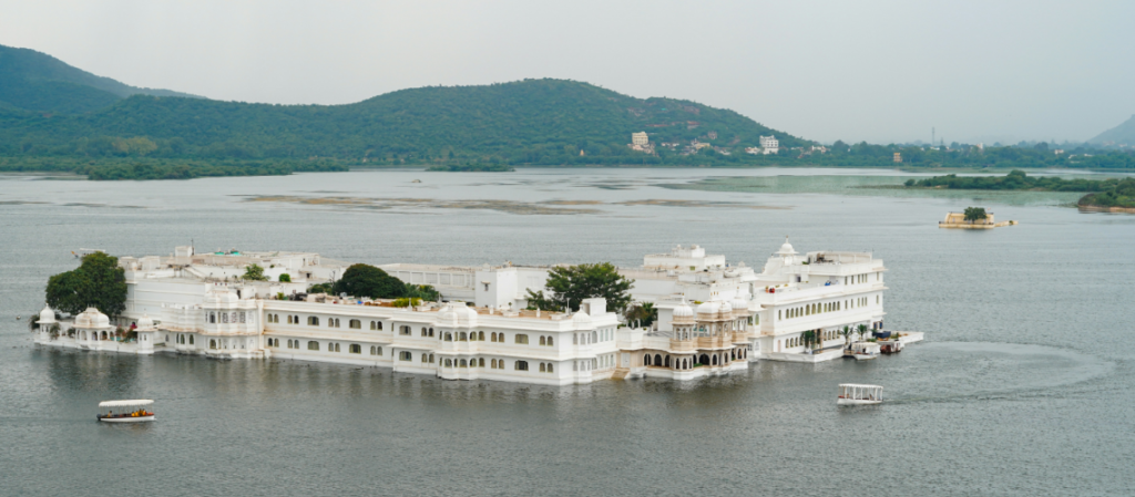 Where to stay in Rajasthan - Taj Lake Palace, a renowned luxury hotel located on Lake Pichola in Udaipur, India.