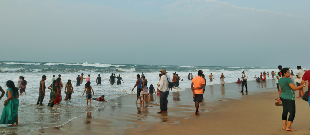Odisha Itinerary Guide: Best 5, 7 & 10 Day Routes 7 The lively atmosphere of Puri Beach (also known as Golden Beach), a famous coastal destination located along the Bay of Bengal in Puri, Odisha, India | Odisha Itinerary: 5, 7 & 10 Day Routes