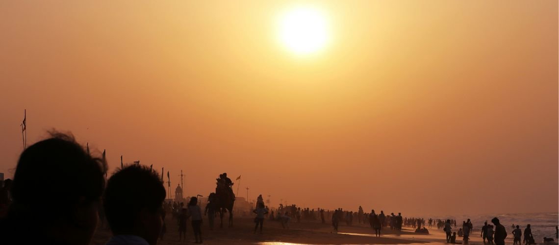 Sunset Puri Beach in Odisha